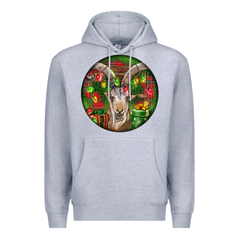 Spanish Goat Christmas Ornament Premium Hoodie by LillyAllenDesigns | Teevron