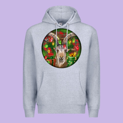 Spanish Goat Christmas Ornament Premium Hoodie Designed By Lillyallendesigns