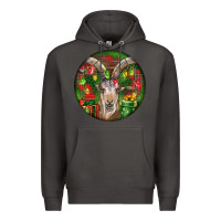 Smoke Spanish Goat Christmas Ornament Premium Hoodie - LillyAllenDesigns