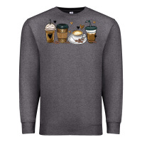 Charcoal Heather coffee latte coffee cups Premium Sweatshirt - MaliasSmallBusiness