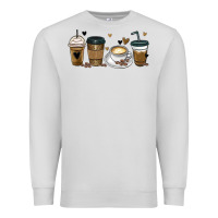 Dove Grey coffee latte coffee cups Premium Sweatshirt - MaliasSmallBusiness