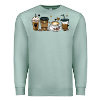 Seafoam coffee latte coffee cups Premium Sweatshirt - MaliasSmallBusiness