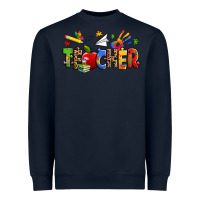 Navy autism teacher Heavyweight Sweatshirt - Zillion Design Studio