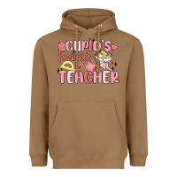 Toasted Coconut cupid's favorite teacher Heavyweight Hoodie - MaliasSmallBusiness