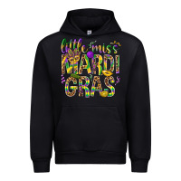 Black Little miss Mardi Gras Urban Hoodie - NancyCooperArtShop