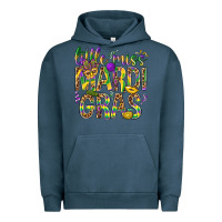 Pigment Midnight Navy Little miss Mardi Gras Urban Hoodie - NancyCooperArtShop