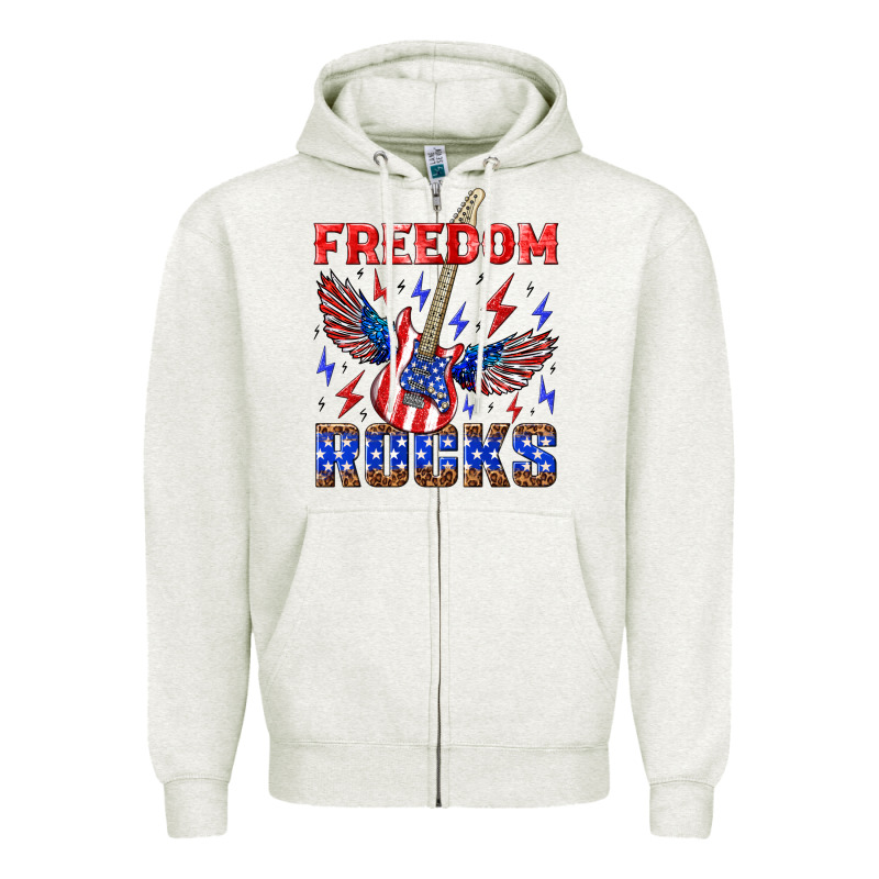 Freedom Rocks Zipper Hoodie by NancyCooperArtShop | Teevron