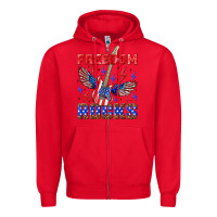 Red freedom rocks Zipper Hoodie - NancyCooperArtShop
