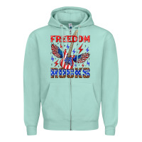 Seafoam freedom rocks Zipper Hoodie - NancyCooperArtShop