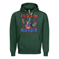 Sports Green freedom rocks Zipper Hoodie - NancyCooperArtShop