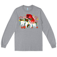Heather Grey dental Christmas teeth and candies Long Sleeve Tee - AdoDesignShop