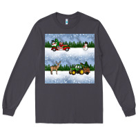 Smoke christmas snow truck seamless pattern Long Sleeve Tee - BundleAndBundleShop