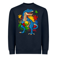 Navy autism trex Heavyweight Sweatshirt - Zillion Design Studio