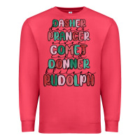 Cardinal dasher dancer prancer vixer comet cupid donner bli Premium Sweatshirt - MaliasSmallBusiness