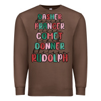 Chestnut dasher dancer prancer vixer comet cupid donner bli Premium Sweatshirt - MaliasSmallBusiness
