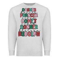 Dove Grey dasher dancer prancer vixer comet cupid donner bli Premium Sweatshirt - MaliasSmallBusiness