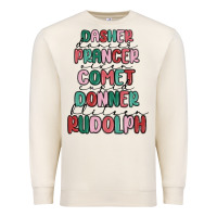 Sandshell dasher dancer prancer vixer comet cupid donner bli Premium Sweatshirt - MaliasSmallBusiness