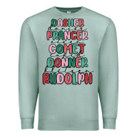 Seafoam dasher dancer prancer vixer comet cupid donner bli Premium Sweatshirt - MaliasSmallBusiness