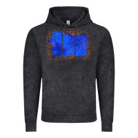 Vintage Black gemstone blue leopard background Vintage Hoodie - JahusDesignShop