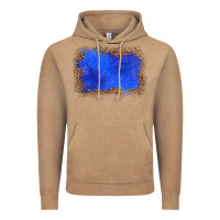 Vintage Coffee gemstone blue leopard background Vintage Hoodie - JahusDesignShop