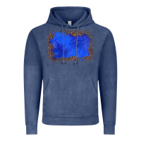 Vintage Denim gemstone blue leopard background Vintage Hoodie - JahusDesignShop