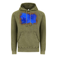 Vintage Olive gemstone blue leopard background Vintage Hoodie - JahusDesignShop