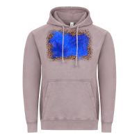 Vintage Zinc gemstone blue leopard background Vintage Hoodie - JahusDesignShop