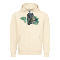 Sandshell Sea Seal Face Illustrations Zipper Hoodie - LillyAllenDesigns