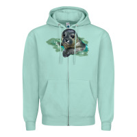 Sea Seal Face Illustrations Zipper Hoodie | Teevron