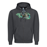 Smoke Sea Seal Face Illustrations Zipper Hoodie - LillyAllenDesigns