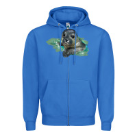 True Royal Sea Seal Face Illustrations Zipper Hoodie - LillyAllenDesigns