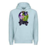 Blue Mist Halloween Frog With Crystal Ball Premium Hoodie - LillyAllenDesigns