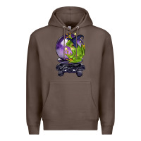Coffee Halloween Frog With Crystal Ball Premium Hoodie - LillyAllenDesigns