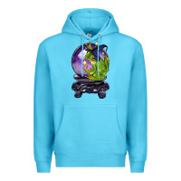 Ocean Blue Halloween Frog With Crystal Ball Premium Hoodie - LillyAllenDesigns