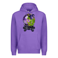 Purple Halloween Frog With Crystal Ball Premium Hoodie - LillyAllenDesigns