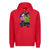 Red Halloween Frog With Crystal Ball Premium Hoodie - LillyAllenDesigns