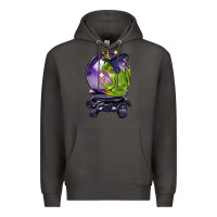 Smoke Halloween Frog With Crystal Ball Premium Hoodie - LillyAllenDesigns