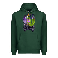 Sports Green Halloween Frog With Crystal Ball Premium Hoodie - LillyAllenDesigns