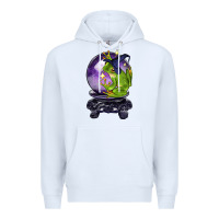White Halloween Frog With Crystal Ball Premium Hoodie - LillyAllenDesigns