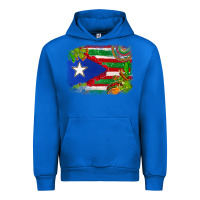 Cobalt Mexico and Puerto Rico flag Urban Hoodie - texasbilliewilder