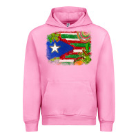 Fuchsia Pink Mexico and Puerto Rico flag Urban Hoodie - texasbilliewilder
