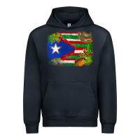 Navy Mexico and Puerto Rico flag Urban Hoodie - texasbilliewilder