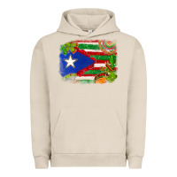 Pigment French Oak Mexico and Puerto Rico flag Urban Hoodie - texasbilliewilder