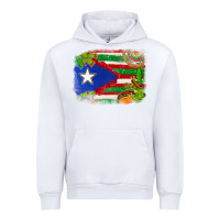 White Mexico and Puerto Rico flag Urban Hoodie - texasbilliewilder