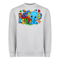 Heather Grey be kind autism elephant Heavyweight Sweatshirt - Zillion Design Studio