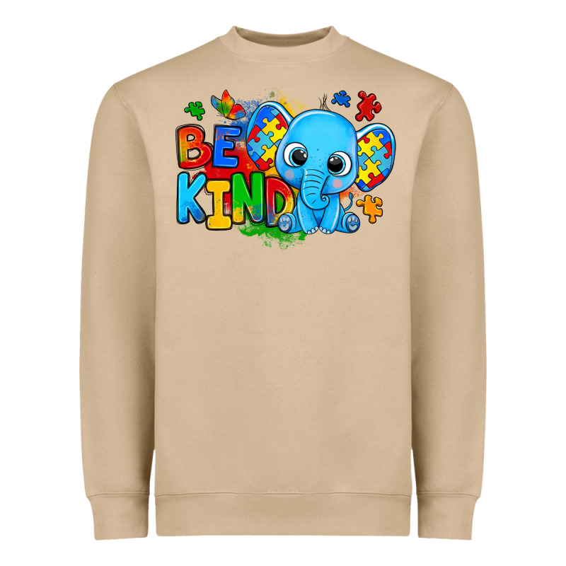 Be Kind Autism Elephant Heavyweight Sweatshirt by Zillion Design Studio | Teevron