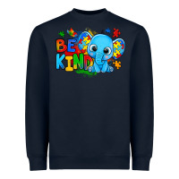 Navy be kind autism elephant Heavyweight Sweatshirt - Zillion Design Studio