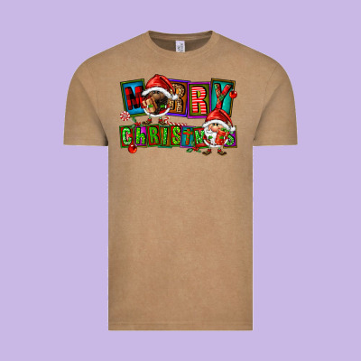 Merry Christmas Gnomies Vintage Tee Designed By Fadigitalartstudio