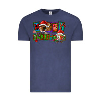 Vintage Denim merry christmas gnomies Vintage Tee - FaDigitalArtStudio