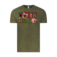 Vintage Olive merry christmas gnomies Vintage Tee - FaDigitalArtStudio